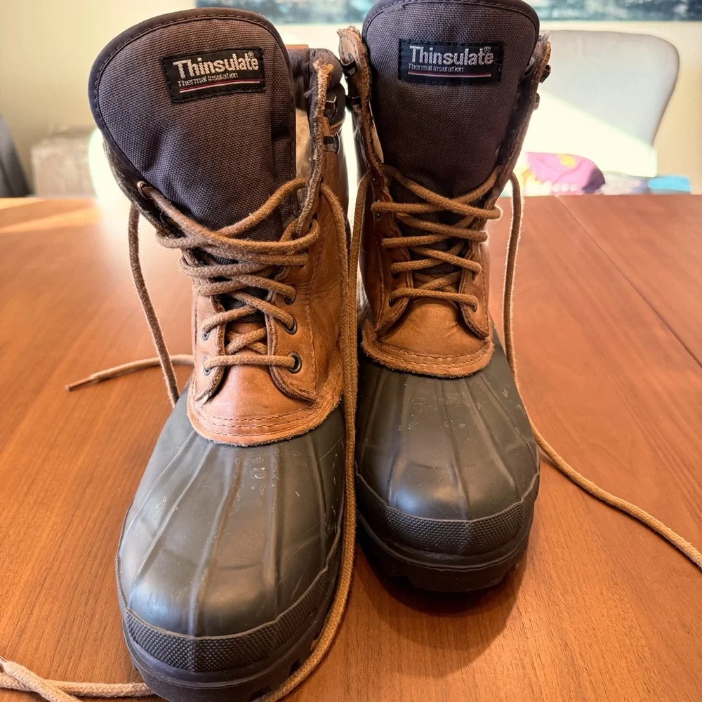 Eddie Bauer Steel Shank Duck Boots Fleece Lined Insulated Waterproof women’s 8